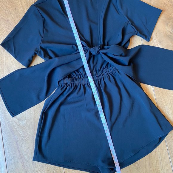 Dance Costume Black Tie Front Romper Size S - Picture 6 of 6